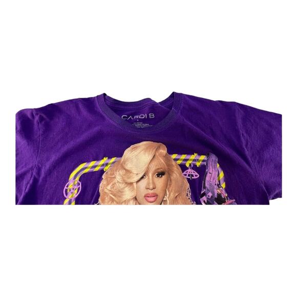 Cardi B WAP Purple Hip Hop Megan Stallion Tour Band Music Streetwear T-Shirt S - Picture 3 of 3